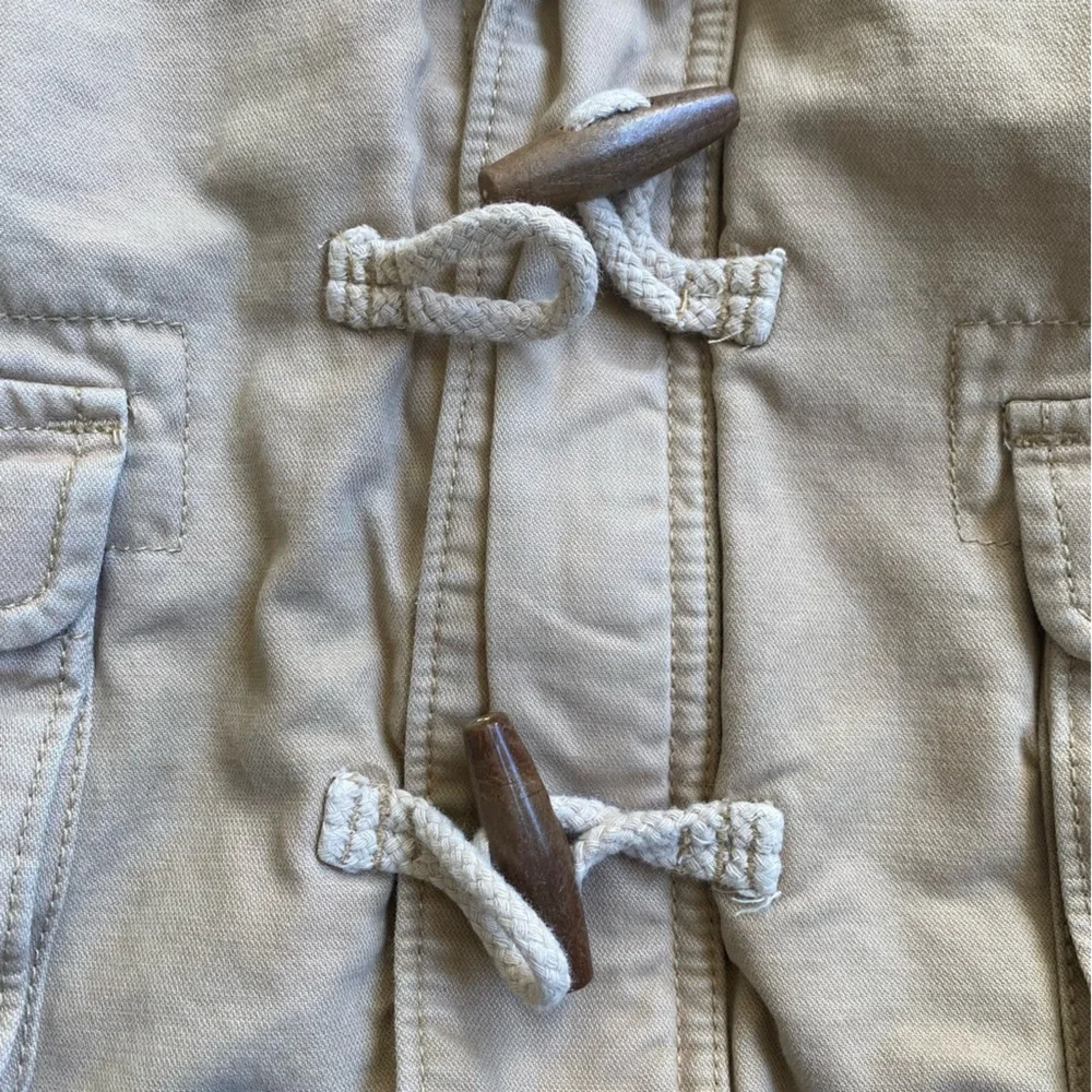 Baby GAP Cotton Toggle Duffle Chore Coat Lined With Hood 18-24M